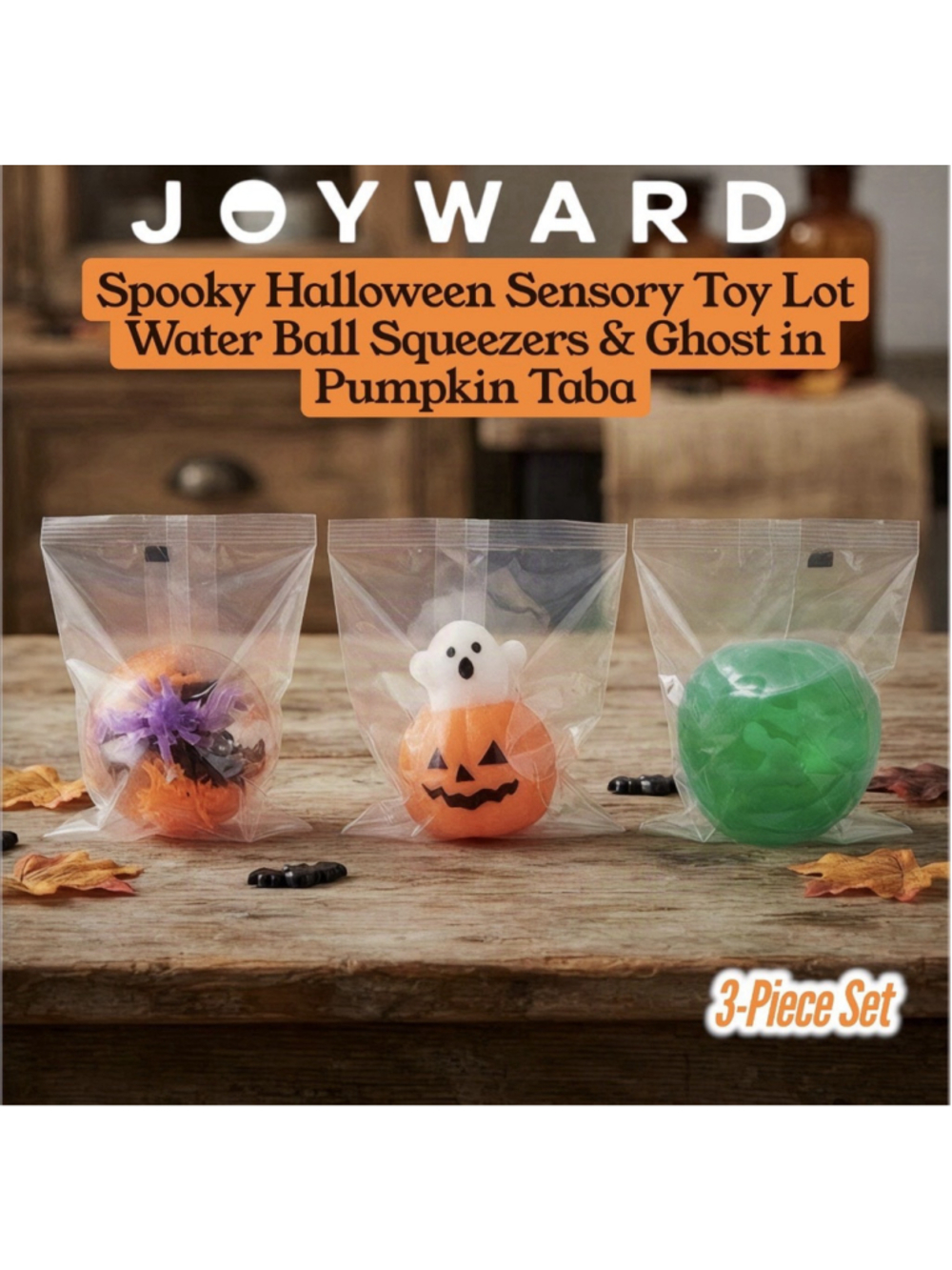 Joyward Halloween Water Balls Squeezers & Ghost Taba Squishy- Lot Of 3